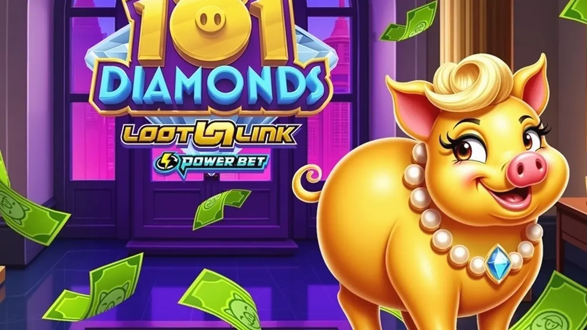 Tampilan visual permainan slot 101 Diamonds dengan tema kemewahan